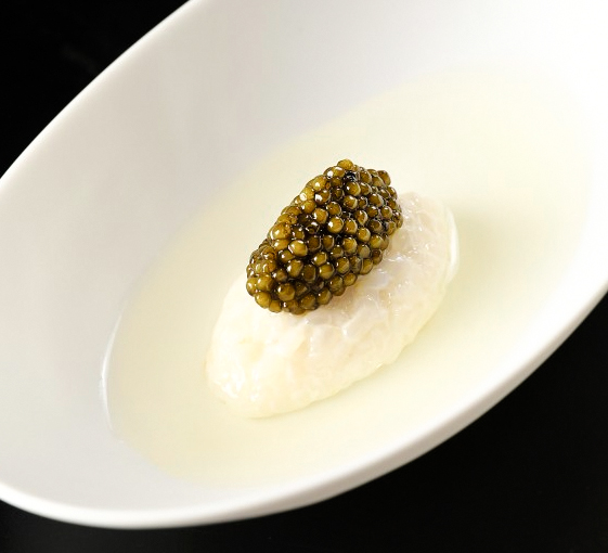 Receta Calamar Curado Consome Ave Caviar Hermanos Torres Afuegolento