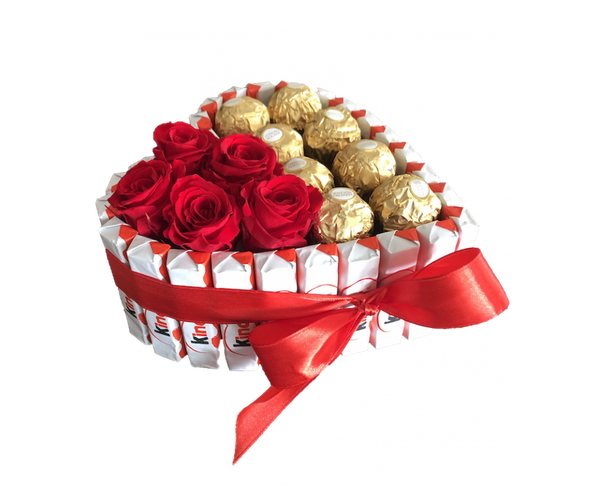 Regalos Originales Cestas Kinder Formato Tarta Rosas Ferrero Afuegolento