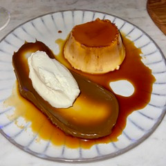 Flan Cremoso Nada Dulce Leche Restaurante Villa Mercedes Clara Rodriguez Garcia Afuegolento