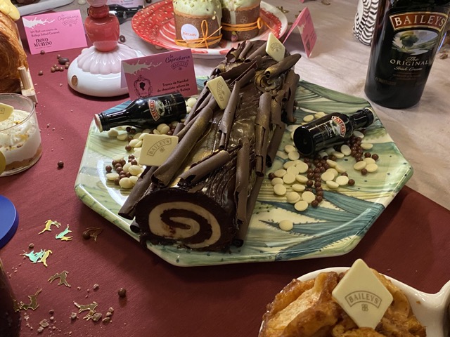 Tronco de Navidad con crema de Baileys