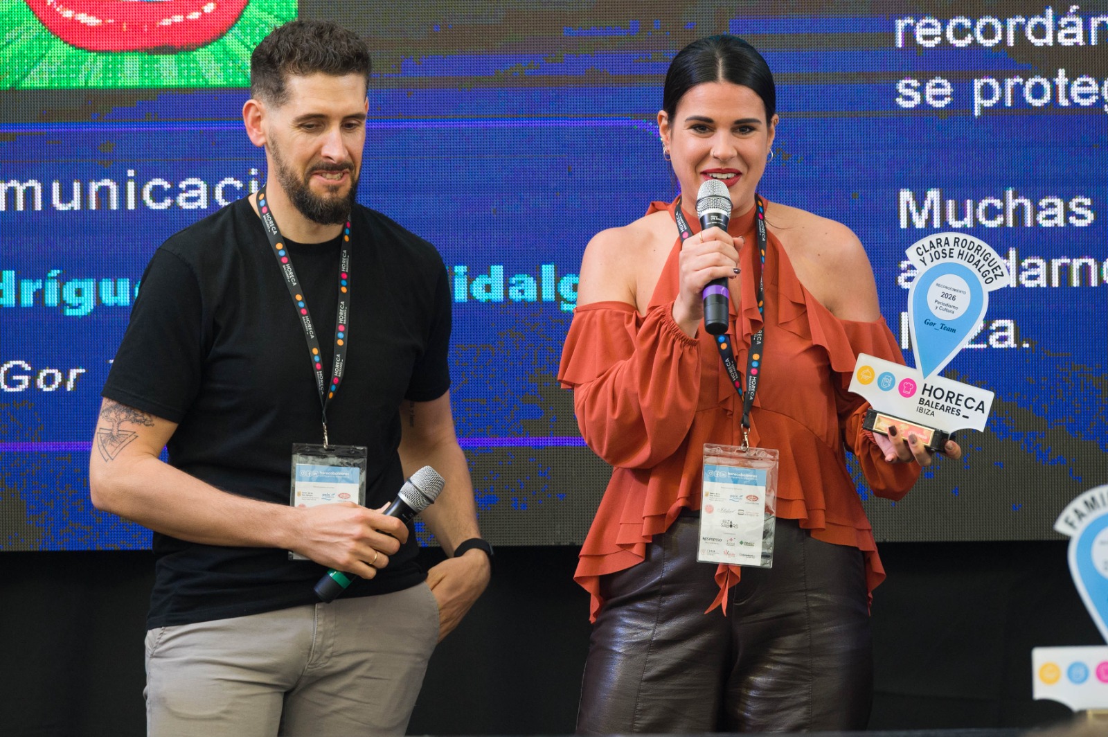 Homenajeados HORECA Ibiza Formentera 2026 Clara Rodriguez Jose Hidalgo GOR TEAM Afuegolento