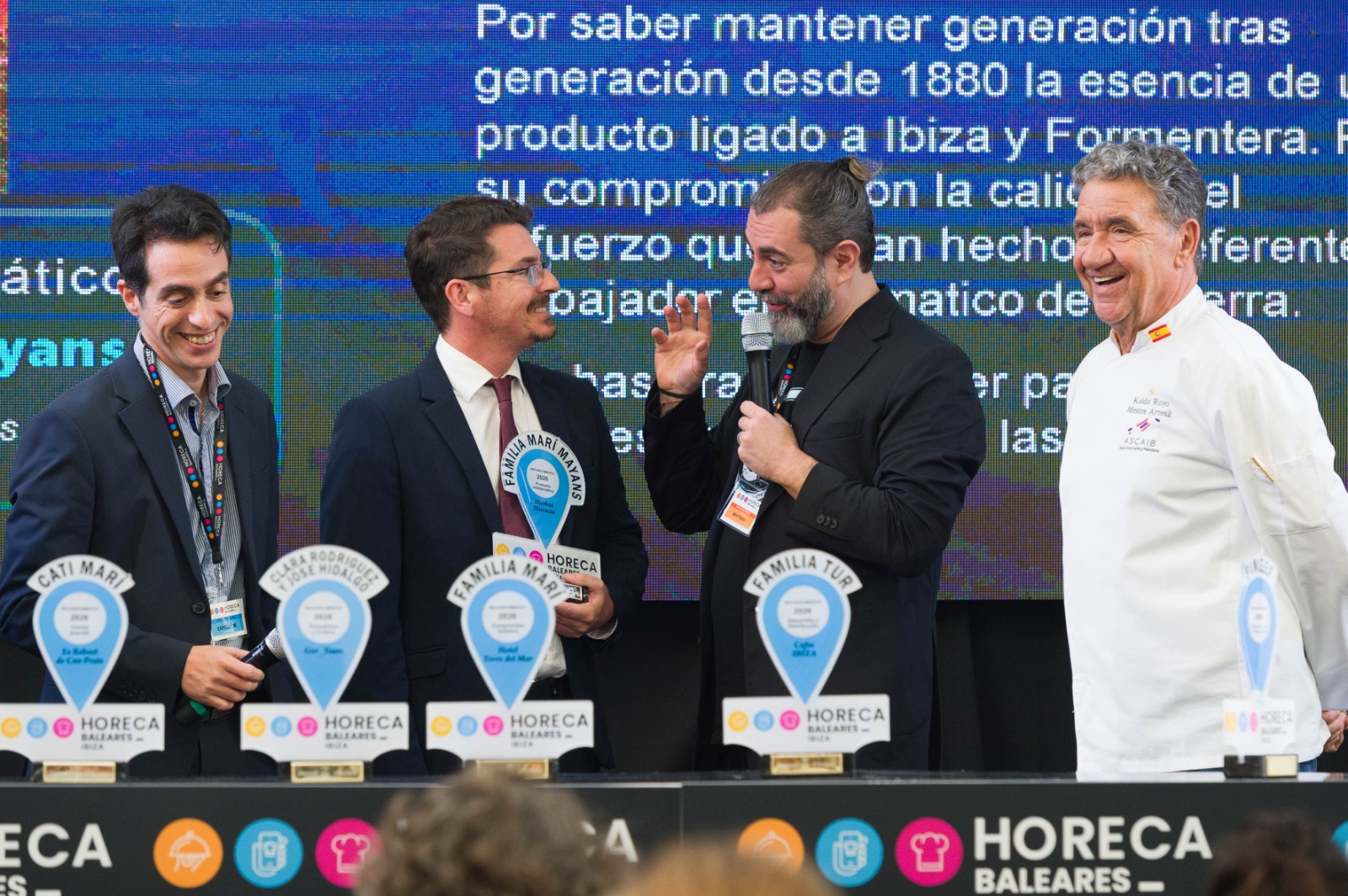 Homenajeados HORECA Ibiza Formentera 2026 Familia Mari Mayans Hierbas Ibicencas Afuegolento